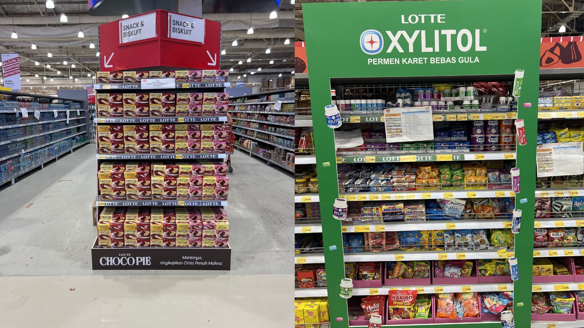 Production Display Gondola Framing Lotte Mart
